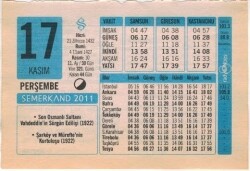 17 Kasım 2011 Takvim Yaprağı EFM(N)1366 - 4