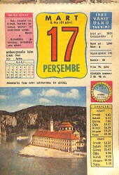 17 Mart 1983 Takvim Yaprağı - Doğum Günü Hediyesi EFMN15034 - Gökçekoleksiyon