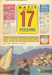 17 Mayıs 1984 Takvim Yaprağı - Doğum Günü Hediyesi EFMN15164 - Gökçekoleksiyon