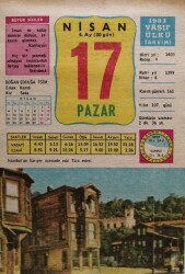 17 Nisan 1983 Takvim Yaprağı - Doğum Günü Hediyesi EFM(N)8459 - 2