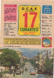 17 Ocak 1981 Takvim Yaprağı EFM(N)2741 - 1