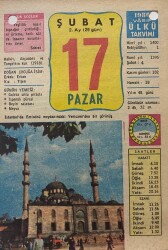 17 Şubat 1980 Takvim Yaprağı - Doğum Günü Hediyesi EFM(N)7841 - Gökçekoleksiyon