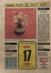 17 Şubat 1984 Takvim Yaprağı - Doğum Günü Hediyesi EFM(N)7792 - Gökçekoleksiyon