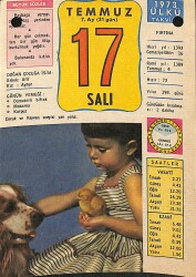 17 Temmuz 1973 Takvim Yaprağı - Doğum Günü Hediyesi EFM(N)11916 - Gökçekoleksiyon