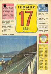 17 Temmuz 1979 Takvim Yaprağı - Doğum Günü Hediyesi EFM(N)11742 - Gökçekoleksiyon