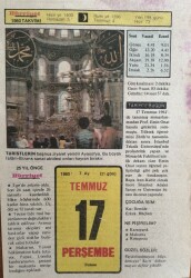 17 Temmuz 1980 Takvim Yaprağı - Doğum Günü Hediyesi EFM(N)9403 - Gökçekoleksiyon