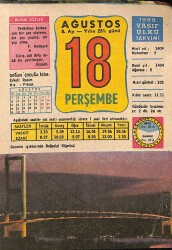 18 Ağustos 1988 Takvim Yaprağı - Doğum Günü Hediyesi EFM(N)9482 - Gökçekoleksiyon