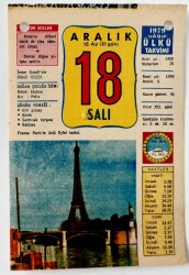 18 Aralık 1979 Takvim Yaprağı - Doğum Günü Hediyesi EFM(N)6543 - Gökçekoleksiyon