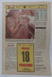 18 Aralık 1980 Takvim Yaprağı - Doğum Günü Hediyesi EFM(N)7234 - Gökçekoleksiyon