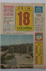 18 Ekim 1989 Takvim Yaprağı - Doğum Günü Hediyesi EFM(N)6564 - Gökçekoleksiyon
