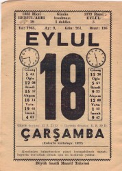 18 Eylül 1963 Takvim Yaprağı EFM(N)3629 - 1