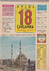 18 Eylül 1974 Takvim Yaprağı -Doğum Günü Hediyesi EFM(N)6388 - Gökçekoleksiyon