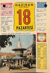 18 Haziran 1973 Takvim Yaprağı - Doğum Günü Hediyesi EFM(N)12363 - Gökçekoleksiyon