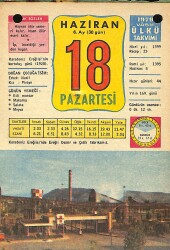 18 Haziran 1979 Takvim Yaprağı - Doğum Günü Hediyesi EFM(N)11721 - Gökçekoleksiyon