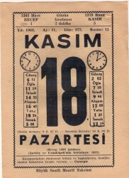 18 Kasım 1963 Takvim Yaprağı EFM(N)3691 - 3
