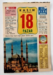 18 Kasım 1979 Takvim Yaprağı -Doğum Günü Hediyesi EFM(N)6514 - Gökçekoleksiyon