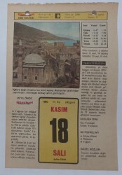 18 Kasım 1980 Takvim Yaprağı - Doğum Günü Hediyesi EFM(N)7204 - Gökçekoleksiyon