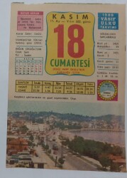 18 Kasım 1989 Takvim Yaprağı - Doğum Günü Hediyesi EFM(N)6756 - Gökçekoleksiyon