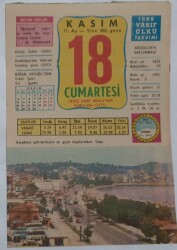 18 Kasım 1989 Takvim Yaprağı - Doğum Günü Hediyesi EFM(N)6816 - Gökçekoleksiyon