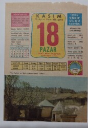 18 Kasım 1990 Takvim Yaprağı - Doğum Günü Hediyesi EFM(N)6772 - Gökçekoleksiyon