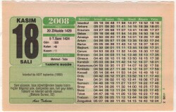 18 Kasım 2008 Takvim Yaprağı EFM(N)3814 - 3