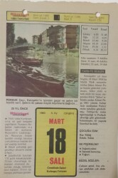 18 Mart 1980 Takvim Yaprağı - Doğum Günü Hediyesi EFM(N)7656 - Gökçekoleksiyon
