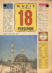 18 Mayıs 1972 Takvim Yaprağı - Doğum Günü Hediyesi EFM(N)12239 - Gökçekoleksiyon