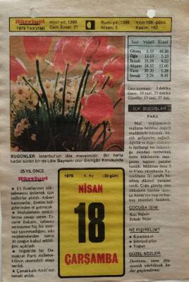 18 Nisan 1979 Takvim Yaprağı - Doğum Günü Hediyesi EFM(N)8523 - 1