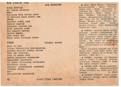 18 Ocak 1960 Ajans Türk Takvim Yaprağı(Şiirli Saatli) EFM(N)1096 - 2