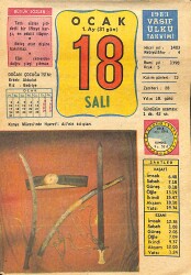 18 Ocak 1983 Takvim Yaprağı - Doğum Günü Hediyesi EFMN15091 - Gökçekoleksiyon