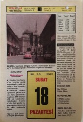 18 Şubat 1980 Takvim Yaprağı - Doğum Günü Hediyesi EFM(N)7627 - Gökçekoleksiyon