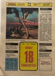 18 Şubat 1984 Takvim Yaprağı - Doğum Günü Hediyesi EFM(N)7793 - Gökçekoleksiyon