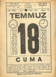 18 Temmuz 1969 Takvim Yaprağı - Doğum Günü Hediyesi EFM(N)11830 - Gökçekoleksiyon