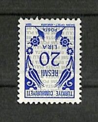 18 Temmuz 1984 Resmi Pullar 20 Lira PPT1866 - Gökçekoleksiyon