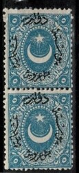 1868 Osmanlı Ayyıldızlı (Duloz) Posta Pulları 3.Tip İkili Per/ ÇİL PPT2672 - Gökçekoleksiyon