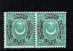 1877 Osmanlı Ayyıldızlı (Duloz) Posta Pulları 6.Tip 2'li Per/ ÇİL PPT2707 - 