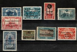 1920 Trakya Yunan İşgali Sürşarjlı Osmanlı Pulları Lotu (8 Adet) PPT2703 - Gökçekoleksiyon