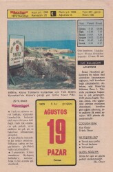19 Ağustos 1979 Takvim Yaprağı -Doğum Günü Hediyesi EFM(N)6300 - Gökçekoleksiyon