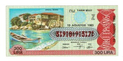 19 Ağustos 1983 (12) Yarım Bilet (Z) *Ordu - Bolaman* PYB5920 - Gökçekoleksiyon
