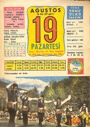 19 Ağustos 1985 Takvim Yaprağı - Doğum Günü Hediyesi EFMN13985 - Gökçekoleksiyon