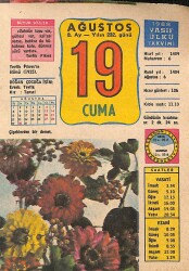 19 Ağustos 1988 Takvim Yaprağı - Doğum Günü Hediyesi EFM(N)9483 - Gökçekoleksiyon