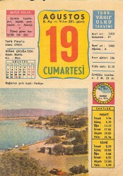 19 Ağustos 1989 Takvim Yaprağı - Doğum Günü Hediyesi EFM(N)9543 - Gökçekoleksiyon