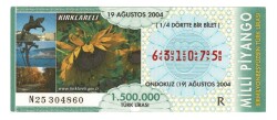 19 Ağustos 2004 (14) Dörtte Bir Bilet PYB4789 - Gökçekoleksiyon