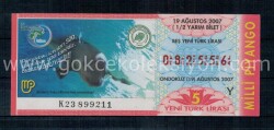 19 Ağustos 2007 Yarım Bilet PYB1307 - Gökçekoleksiyon