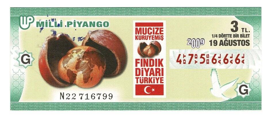 19 Ağustos 2009 (14) Dörtte Bir Bilet PYB4644 - 1