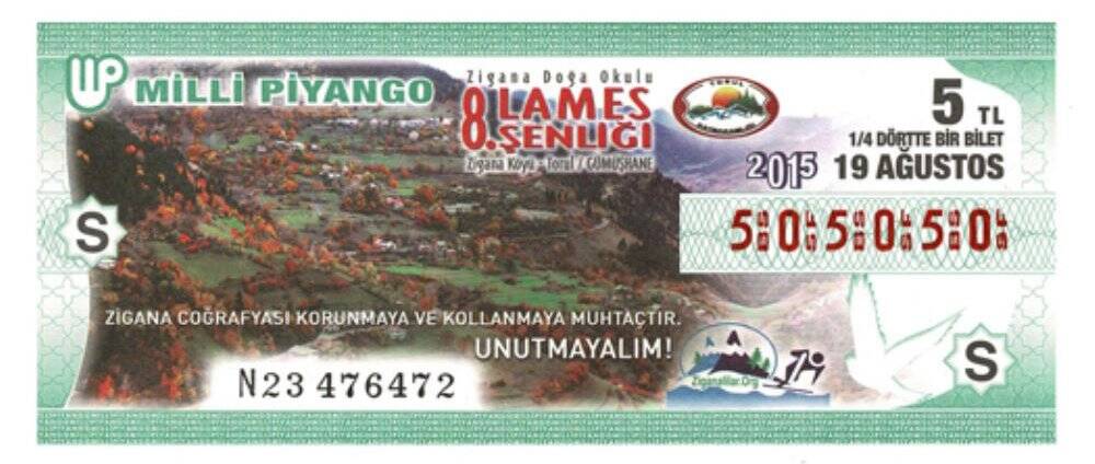 19 Ağustos 2015 Varyete (14) Dörttebir Bilet Çil PYB3816 - 1