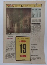 19 Aralık 1980 Takvim Yaprağı - Doğum Günü Hediyesi EFM(N)7235 - Gökçekoleksiyon