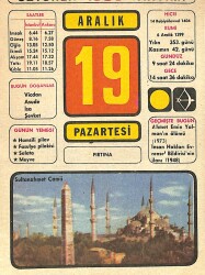 19 Aralık 1983 Takvim Yaprağı - Doğum Günü Hediyesi EFM(N)11538 - Gökçekoleksiyon
