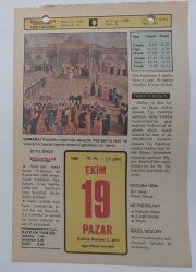 19 Ekim 1980 Takvim Yaprağı - Doğum Günü Hediyesi EFM(N)7085 - Gökçekoleksiyon