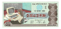 19 Ekim 1984 (14) Dörtte Bir Bilet PYB5209 - Gökçekoleksiyon